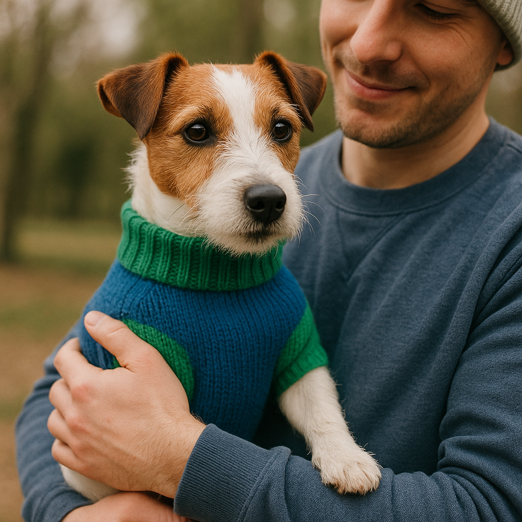 Dog relaxing in a cozy suite